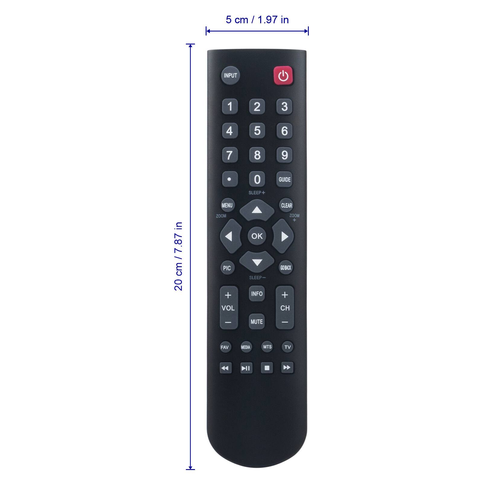 VINABTY RC2000N01 交換用リモコン TCL TV 32B2800 32D2700用 32S3600 48FS4610 39S3600 55FS4610 55FS4690互換 VINABTY New RC2000N01 RC3000N01 RC2000N02 RC3000N02 Replaced