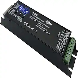 ACJPR - 5-Channel DMX Decoder with RDM Display, RGBWW/RGBW LED Controller, 12V-48VDC