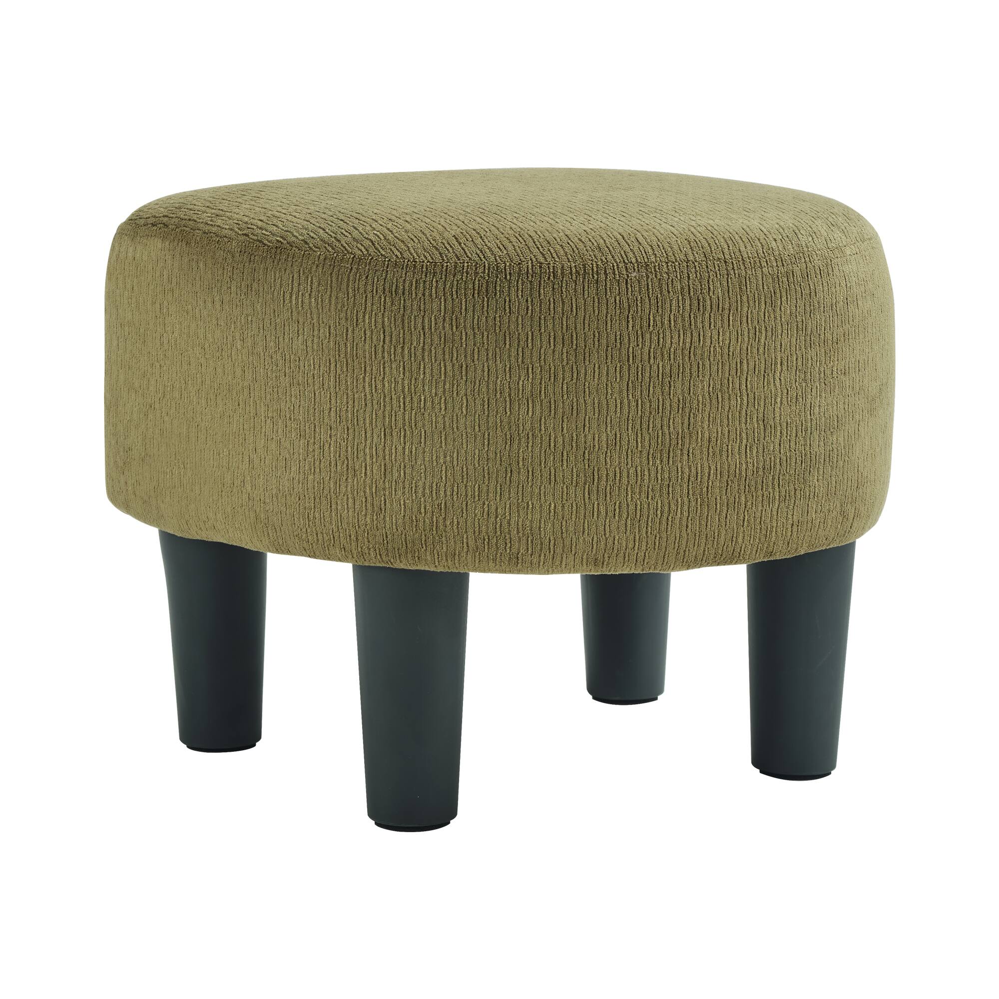 Alt View 5. Bestier - Swivel Accent Chair with Ottoman, Barrel Club Chair with Simple Line Design for Living Room Bedroom Reading Chair - Green.