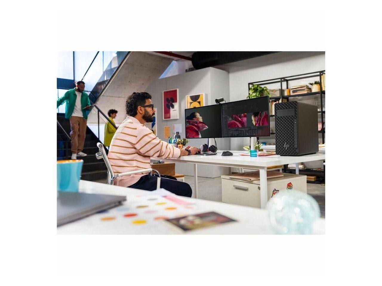 Alt View 8. HP - HP Z2 G1i Workstation U7 265K 32GB 1TB SSD W11P BN6D8UTABA - Black.