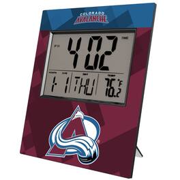 Keyscaper - Colorado Avalanche Color Block Digital Desk Clock - Multicolor