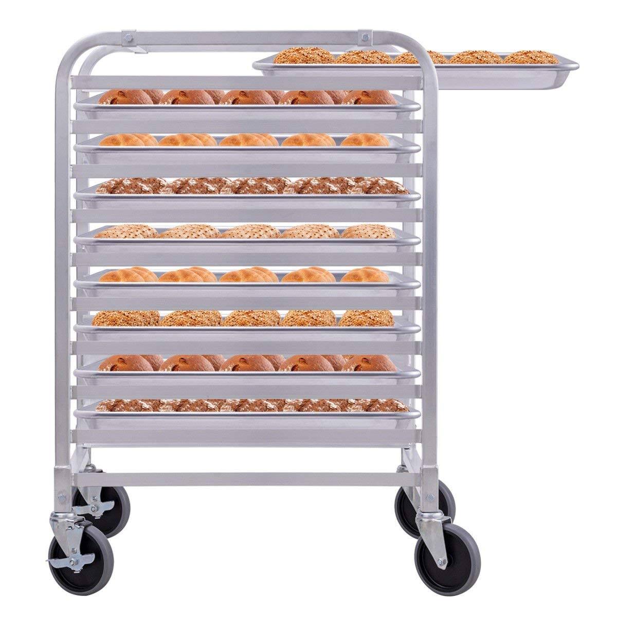Back. Reds Spade - COSTWAY 10 Aluminum Kitchen Bun Pan Sheet w Wheels 2 Lockable Home Commercial Use Bakery Cooling Rack Open ... - Default.