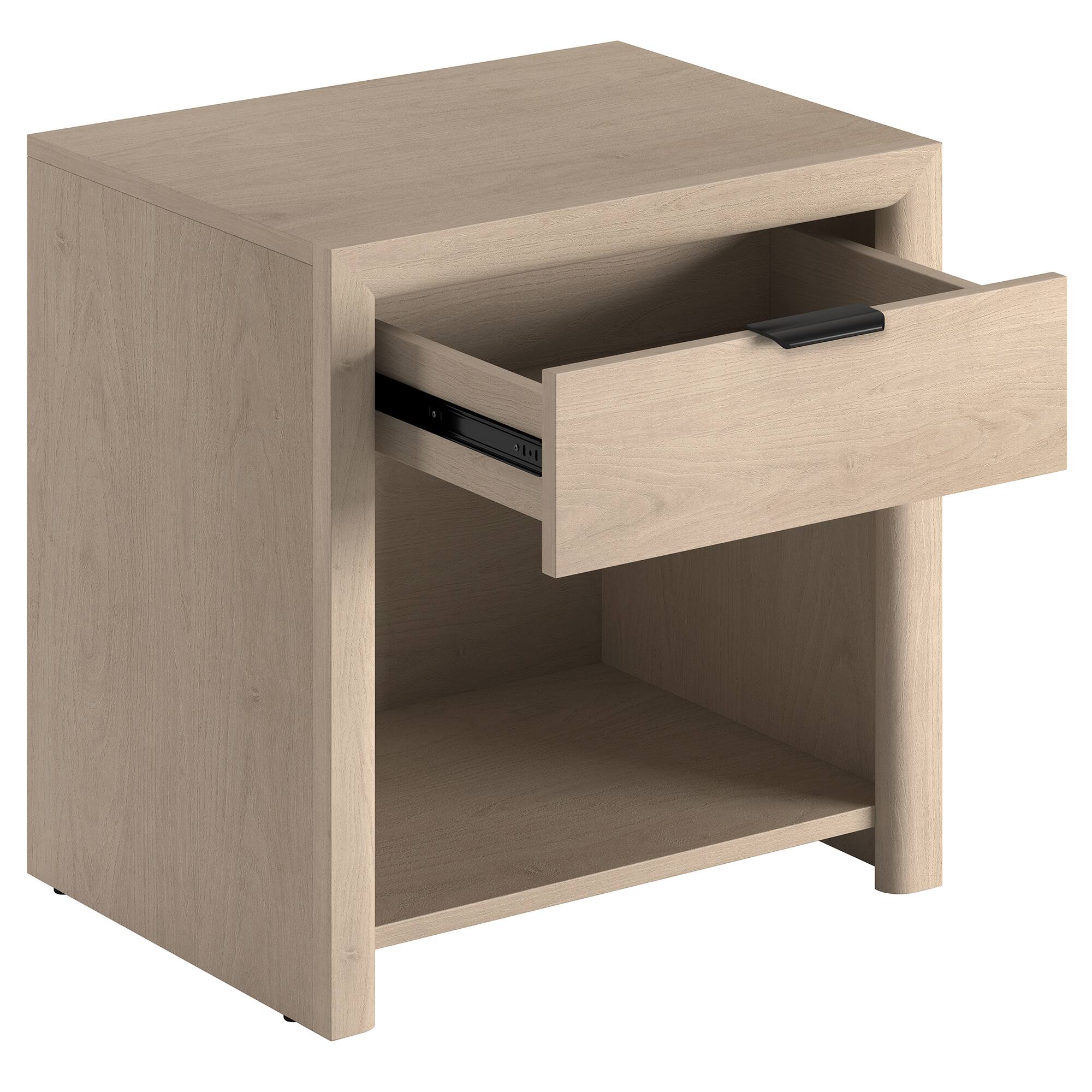 Alt View 1. Hudson&Canal - Clara 24" Rectangular Nightstand - White.