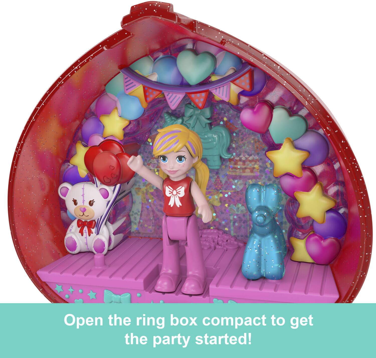 Open the ring box compact to get the party started!