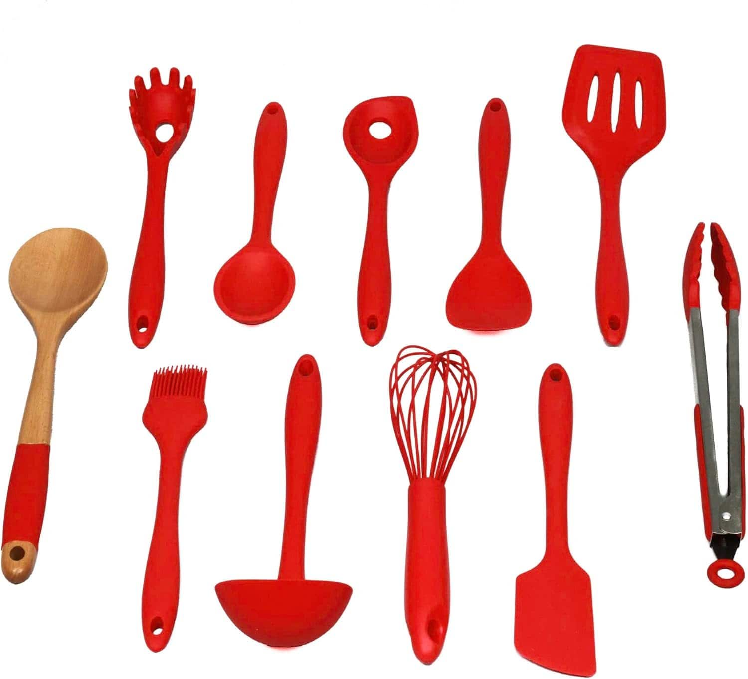 Chef Craft - 11 Piece Premium Silicone Kitchen Tool and Utensil Set - Red
