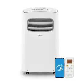 Midea - Refurbished Excellent - 8,200 BTU SACC SMARTCOOL PORTABLE AIR CONDITIONER REMOTE/APP - WHITE