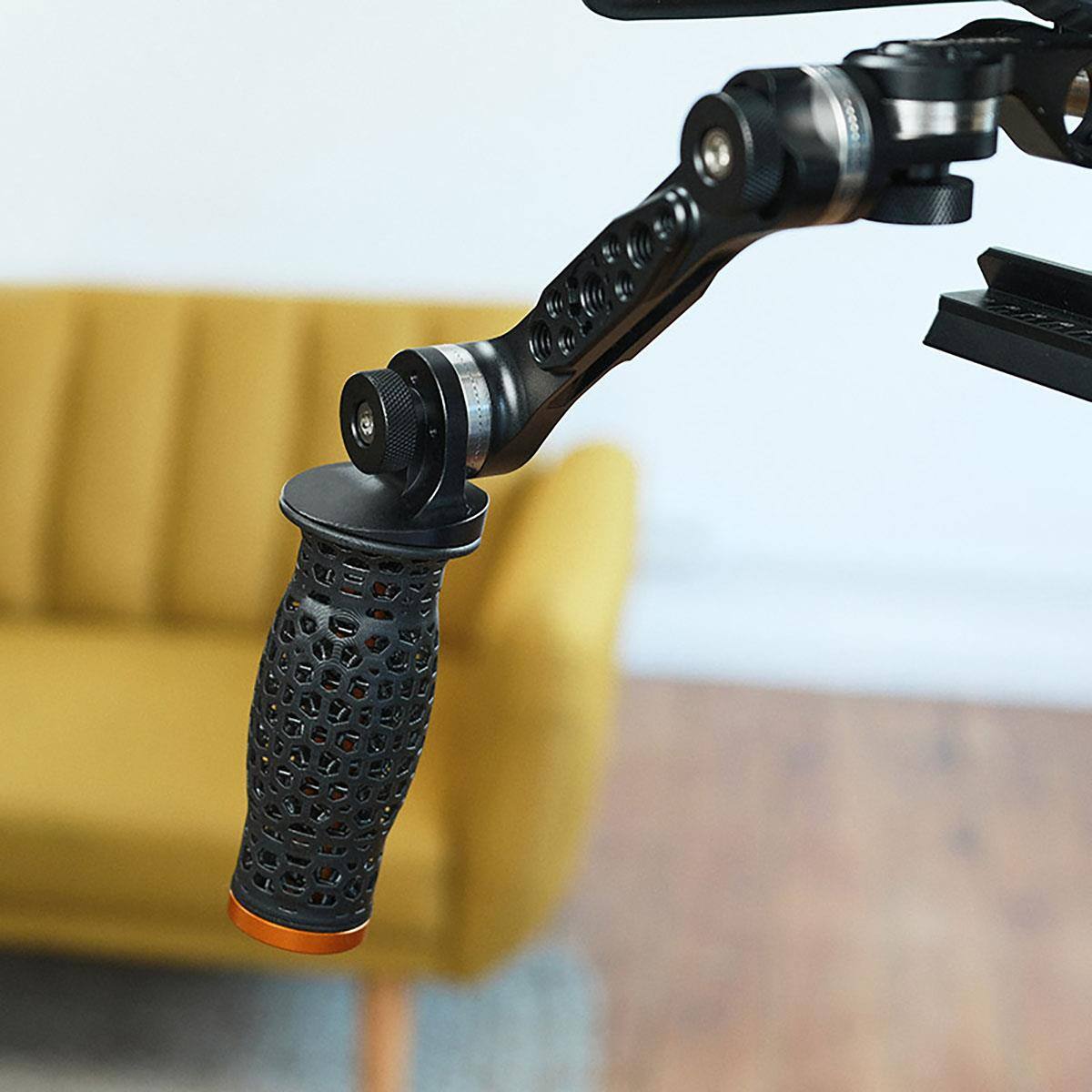 Alt View 2. Bright Tangerine - Bright Tangerine KASBAH Hand Grip Kit for 15mm LWS/19mm Studio Rods.