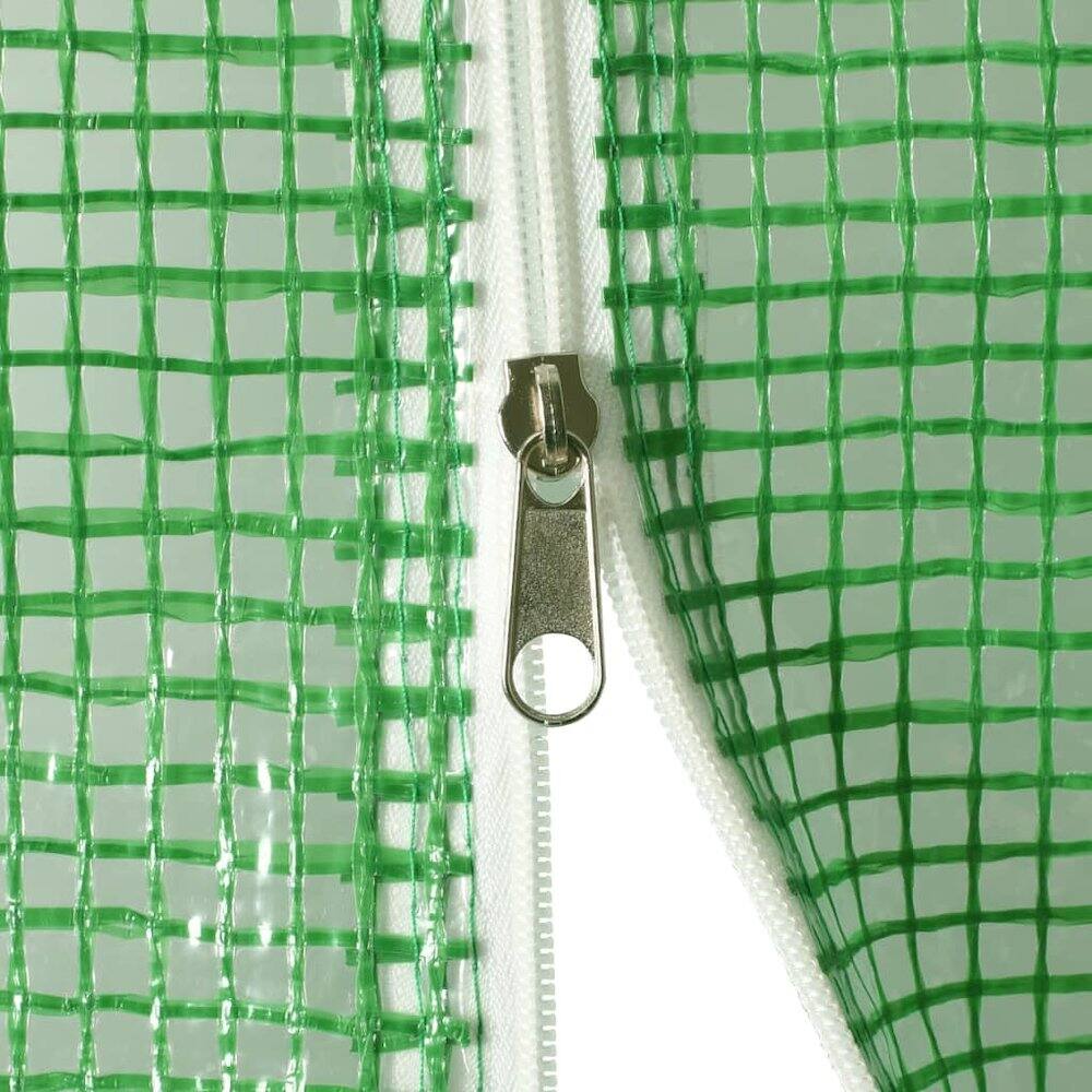 Alt View 5. vidaXL - vidaXL Greenhouse Green Galvanized steel, PE mesh fabric Medium - Green.