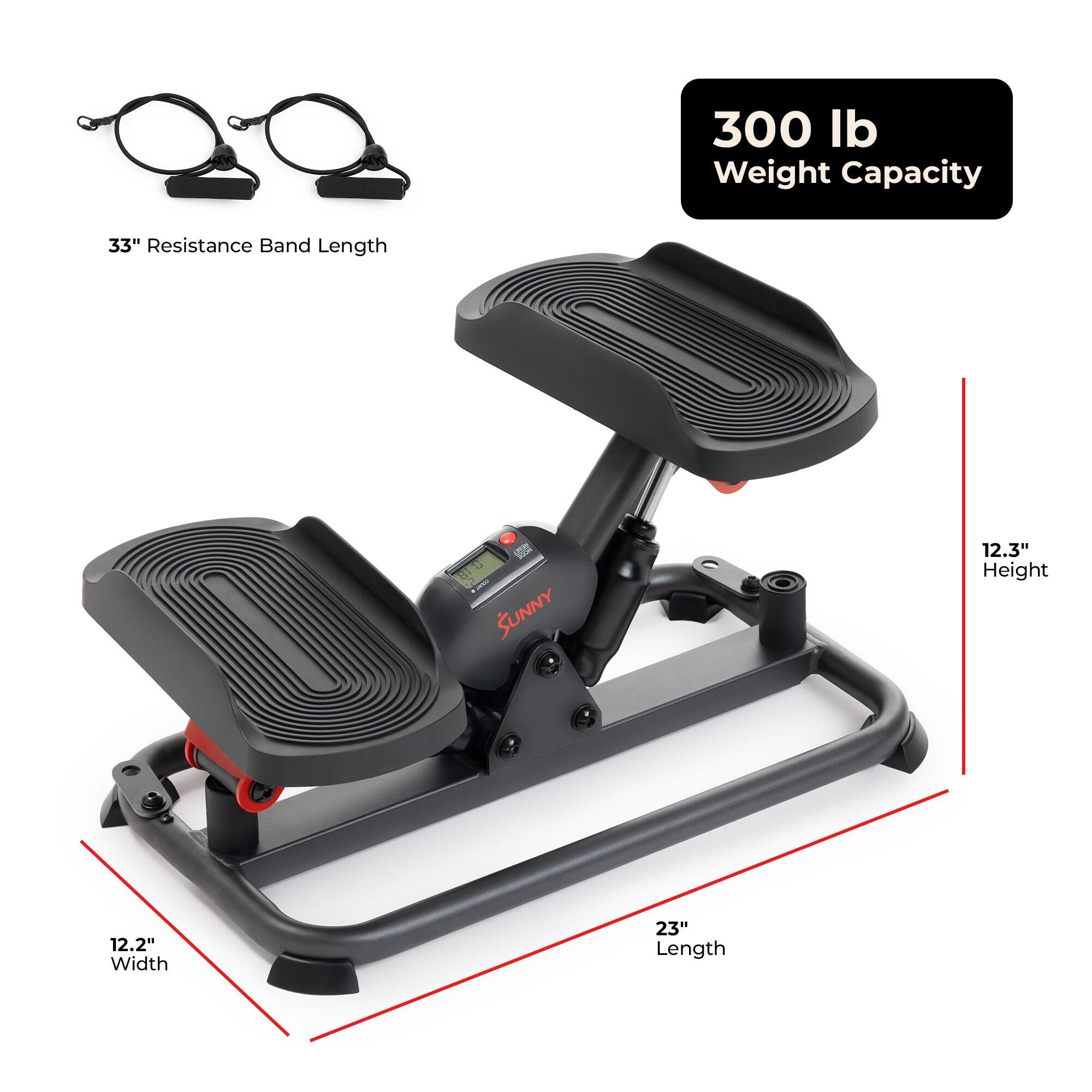 300 lb Weight Capacity  
"33" Resistance Band Length  
SUNNY  
12.3" Height  
12.2" Width  
23" Length