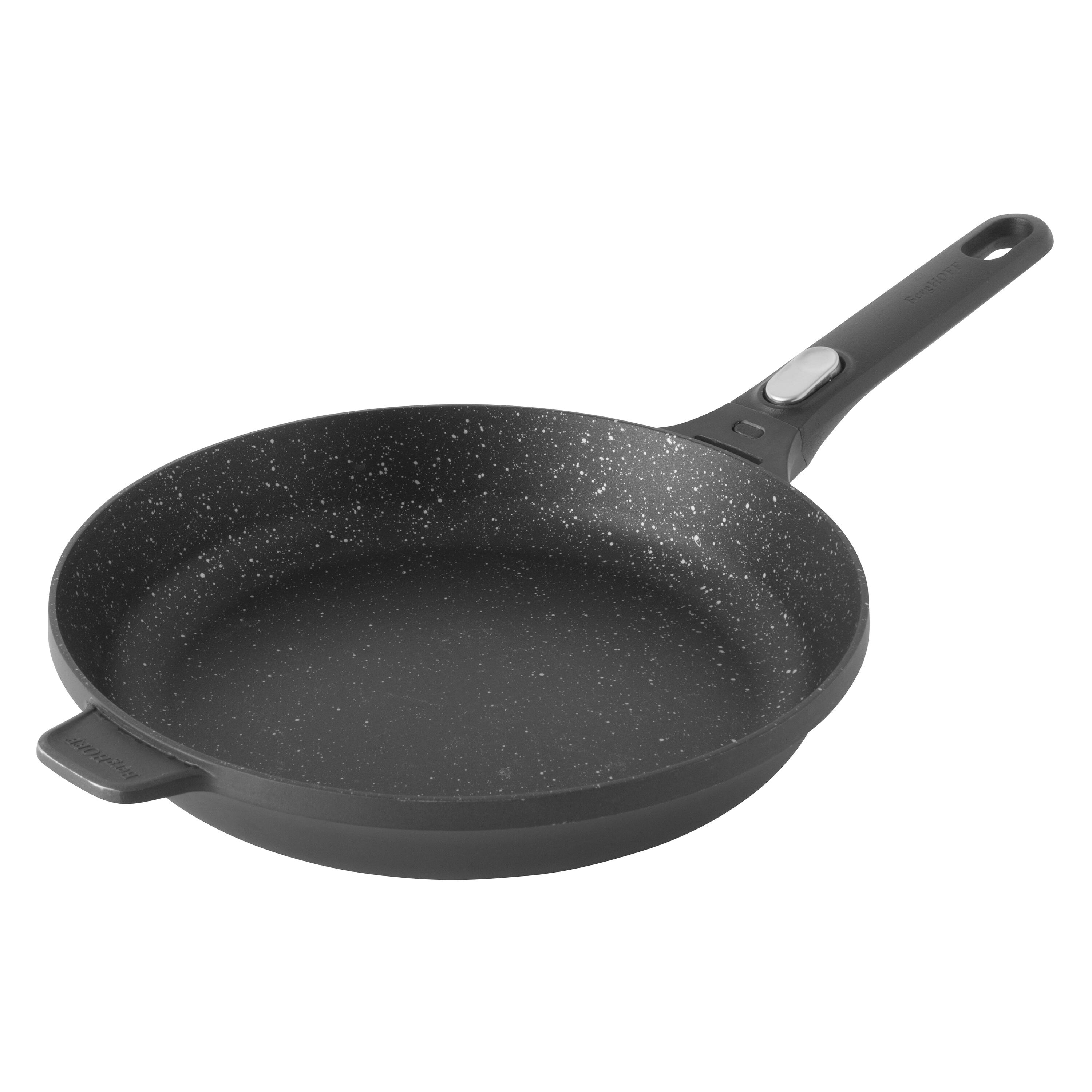 Angle. BergHOFF - BergHOFF GEM Nonstick Aluminum 11" Fry Pan, Detachable Handle - Black.