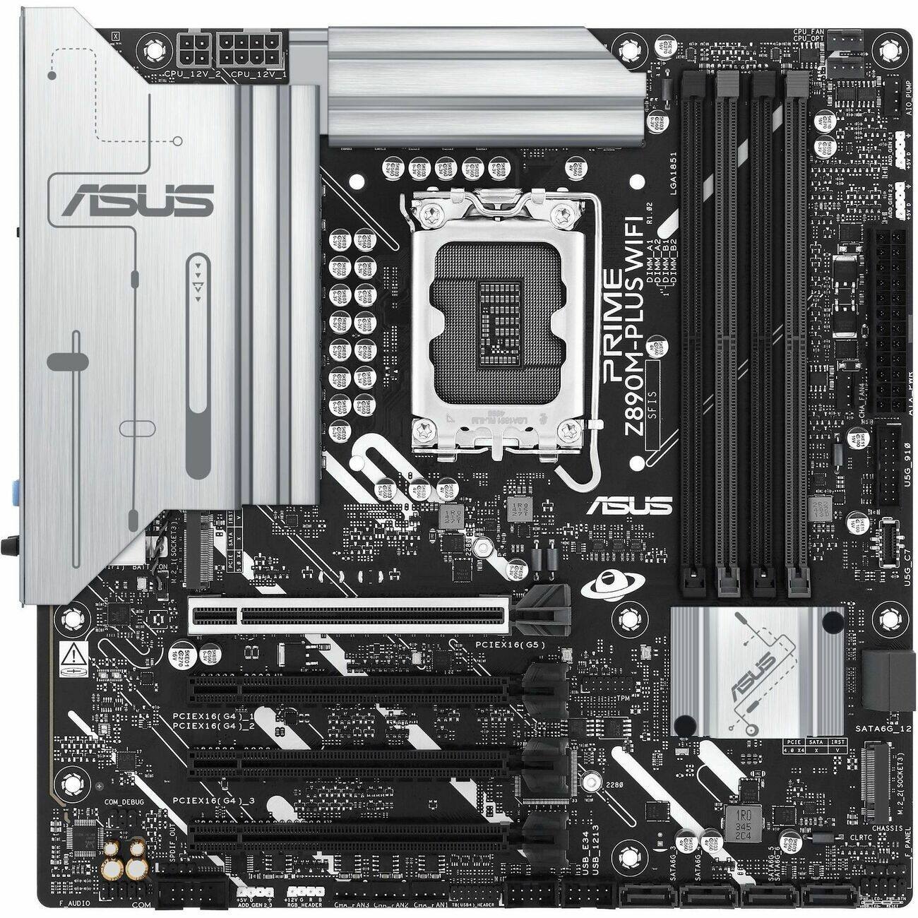 ASUS PRIME Z890M-PLUS WIFI

PCIEX16 (G4) 2
PCIEX16 (G4) 1
PCIEX16 (G4) 3
PCIEX16 (G4) 2
PCIEX16 (G4) 5

SATA6G 1
SATA6G 2

COM_DEBUG

CHASSIS

AUDIO

PCIEX16 (G4) 4

PCIEX16 (G4) 3

PCIEX16 (G4) 2

PCIEX16 (G4) 1

PCIEX16 (G4) 5