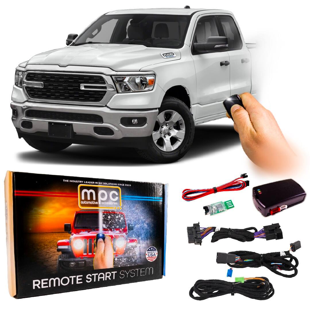 MPC - Remote Start Kit For RAM 1500 2019-2024 | Plug and Play | Push Lock 3X to Start - Black