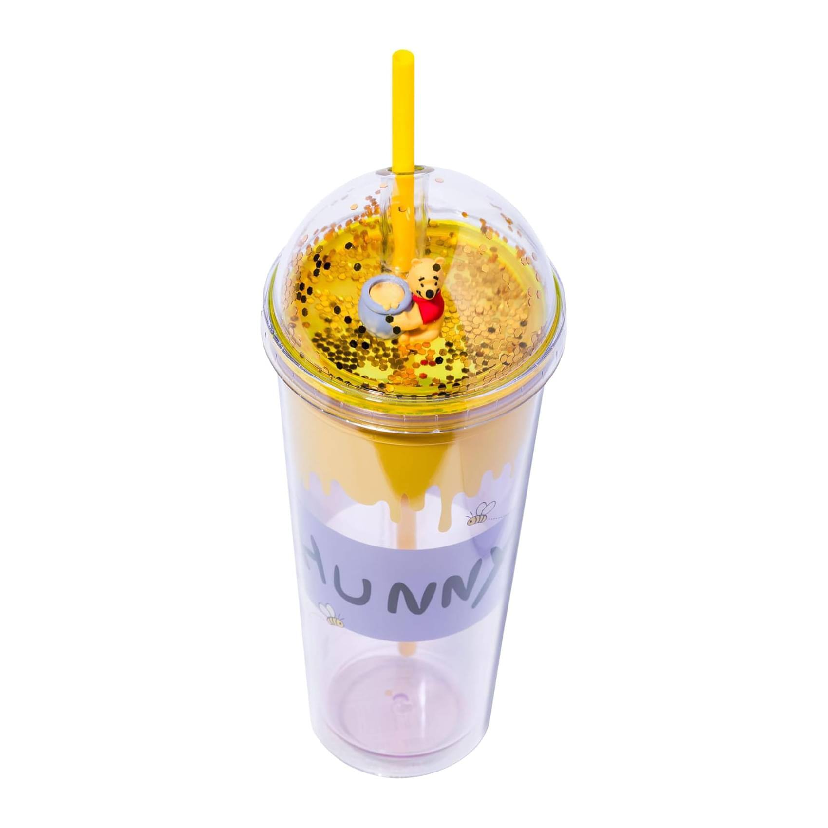 Alt View 1. Disney - Disney Winnie The Pooh Hunny Pot Confetti Carnival Cup With Lid and Straw - Purple.