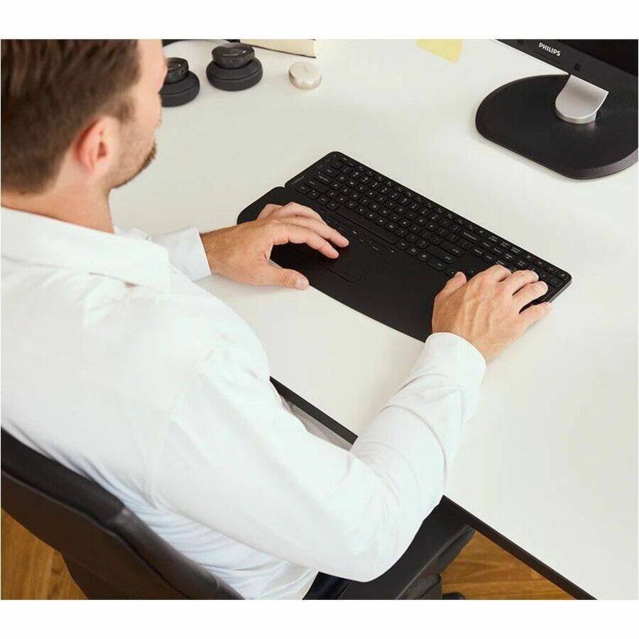 Alt View 2. Contour Design - Contour Balance Full-Size Keyboard Wireless US Layout - Wireless Connectivity - Bluetooth/RF - Full-size - 5.1 - 2.40 - Black.
