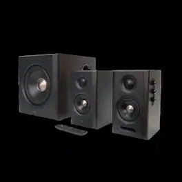 Edifier - S355DB Tri-amped 2.1 speaker system with wireless subwoofer, high-fidelity sound and versatile connectivity - Brown