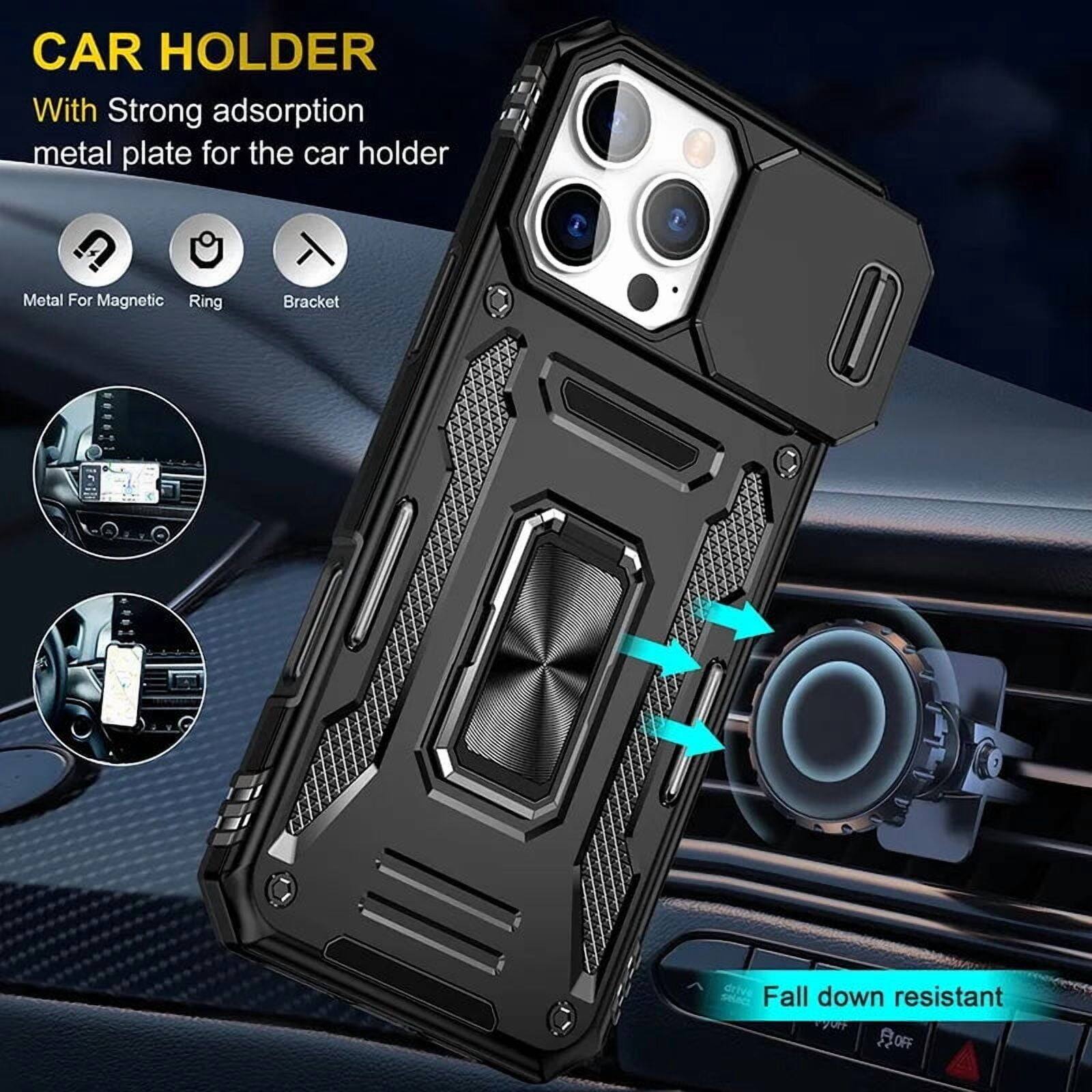 CAR HOLDER  
With Strong adsorption metal plate for the car holder  

Metal For Magnetic  
Ring  
Bracket  

Fall down resistant