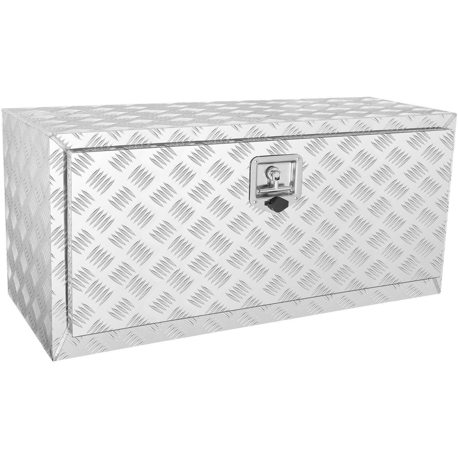 VEVOR - Underbody Truck Box, 36"×14"×16" Pickup Storage Box, Heavy Duty Aluminum Diamond Plate Tool Box with Lock and Keys - Silver