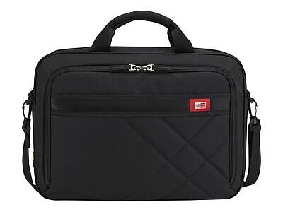 Front. Case Logic - 15" Polyester Laptop Bag - Black.