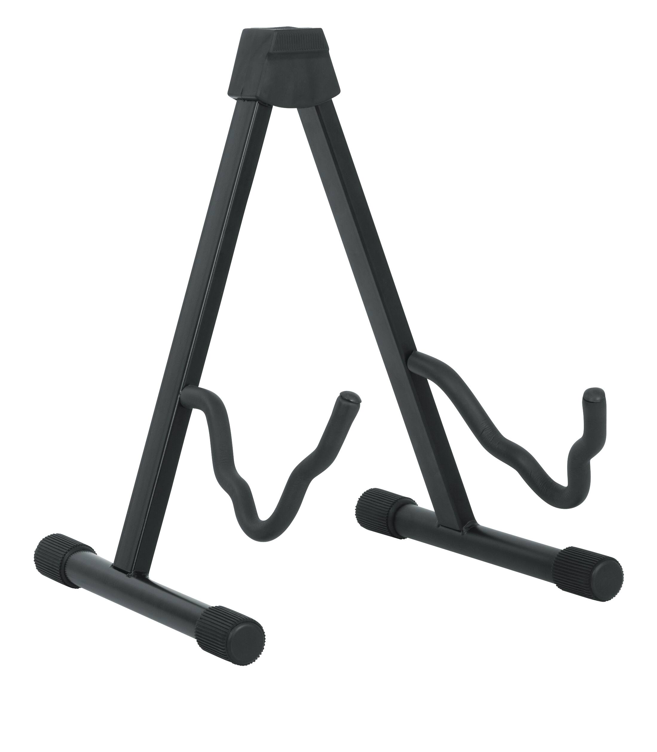 Front. Gator - Rok-it Universal A Frame Guitar Stand, Holds Electric or Acoustic Guitars, Made from Rugged Steel w/ Padded Guitar Stand.