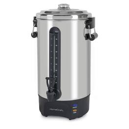 HomeCraft - 100-Cup Coffee Urn and Hot Beverage Dispenser with Dripless Faucet, Quick-Brewing - Stainless Steel