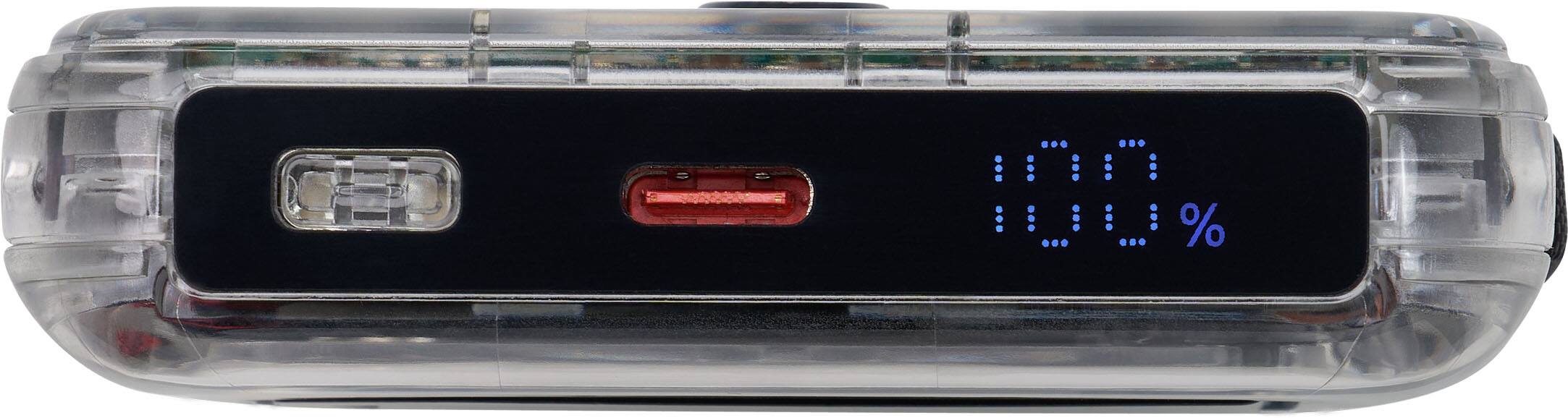 Alt View 3. The Ridge Wallet - Ridge Power Bank - 10k mAh - Phantom - Clear.