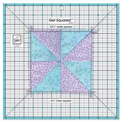 Front. AccuQuilt - June Tailor Get Squared 12 1/2" Outer 6 1/2" Inner.