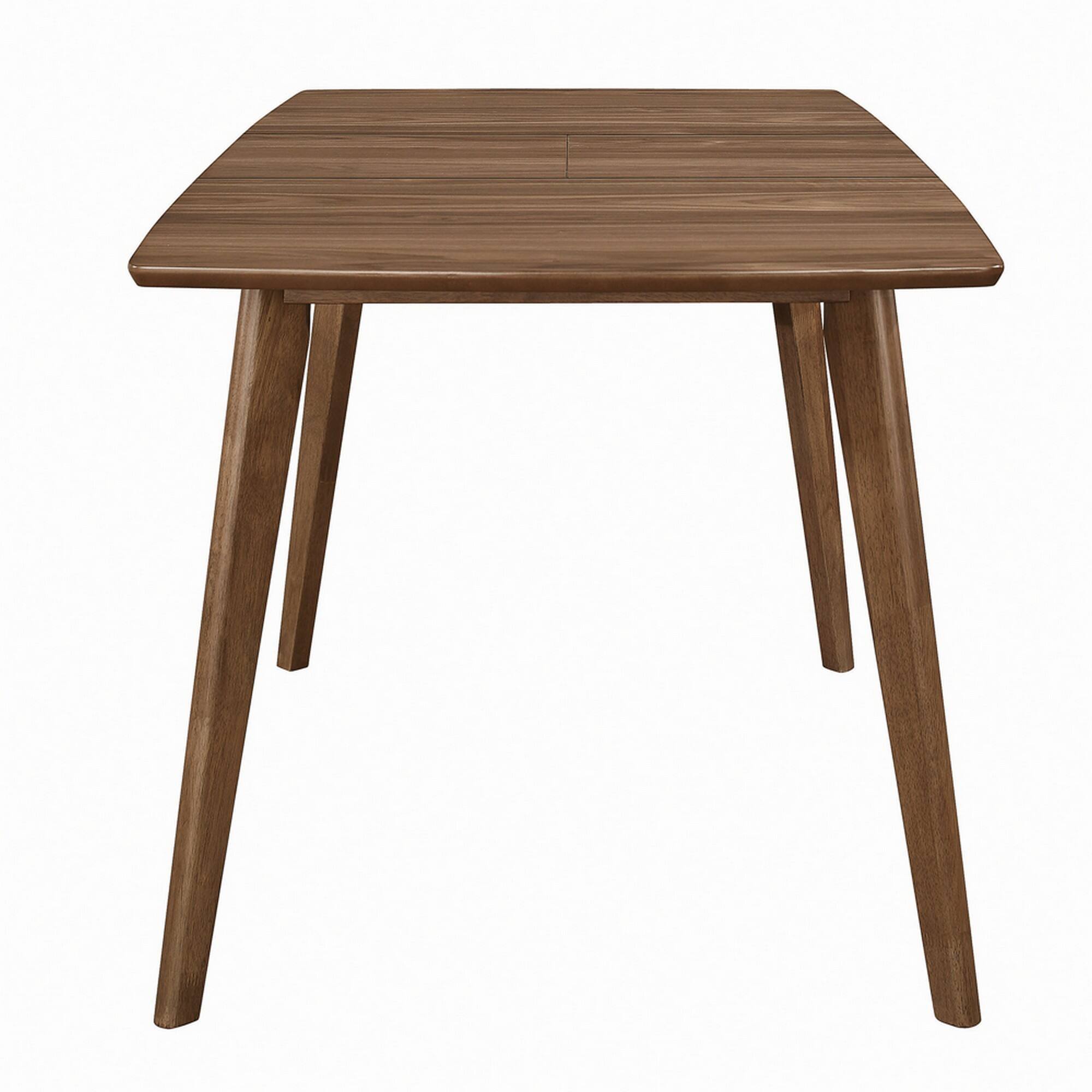 Angle. Manhattan Lane - 30 Inch Mid Century Modern Wooden Dining Table - Brown.