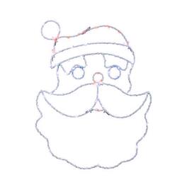 Celebrations - LED Red/White Santa Head Silhouette 15 in. Hanging Decor - Red | White