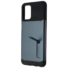 Front. Spigen - Spigen Slim Armor Series Case for Samsung Galaxy A12 - Metal Slate - Gray.