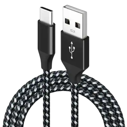 Front. Home Collection - Heavy Duty USB Type-C Charging Cable for Samsung, Android, and LG Phones.