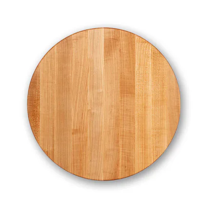 Front. John Boos - John Boos Maple Wood End Grain Round Cutting Board for Kitchen, 18" x 18" x 1.5" - Maple.