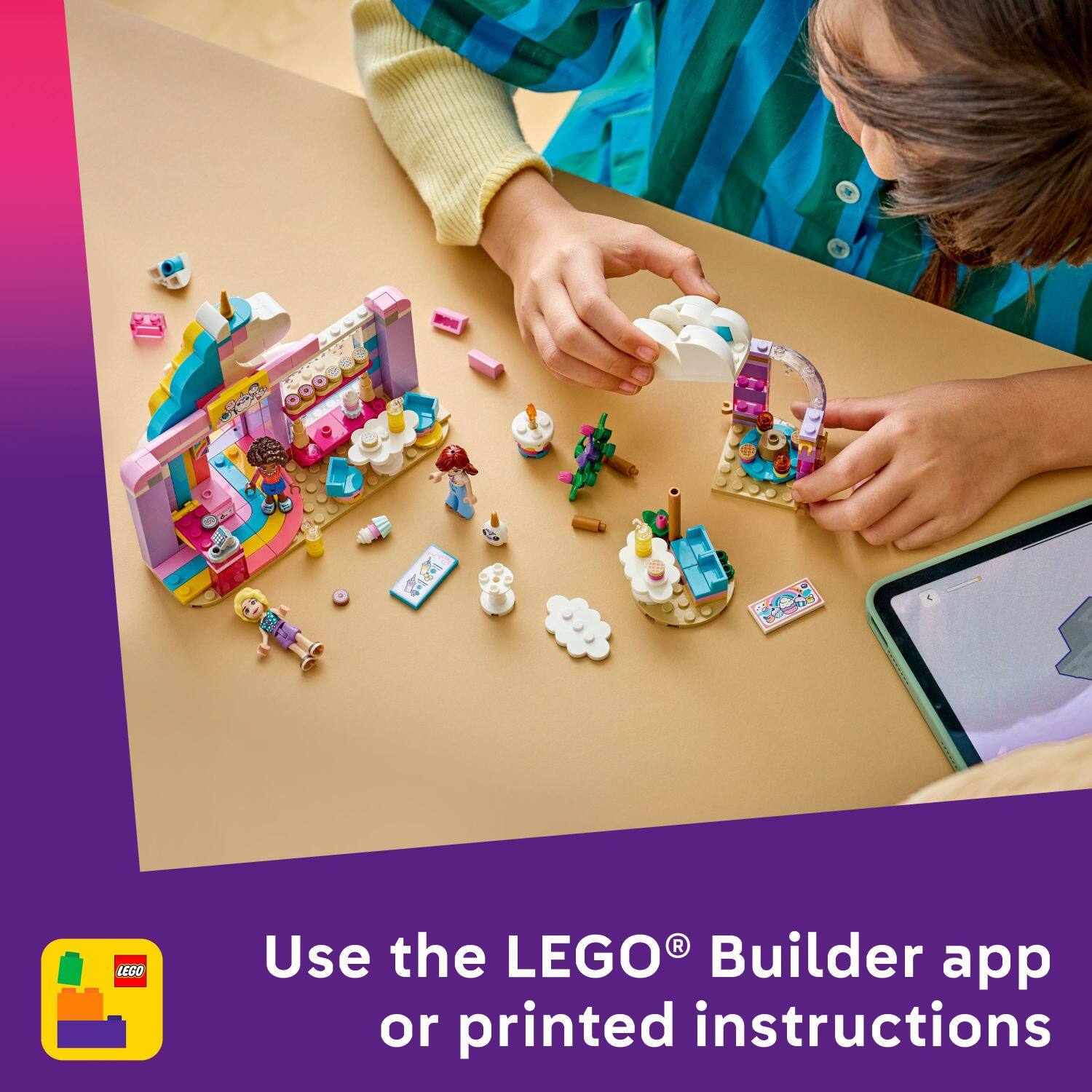 Use the LEGO® Builder app or printed instructions