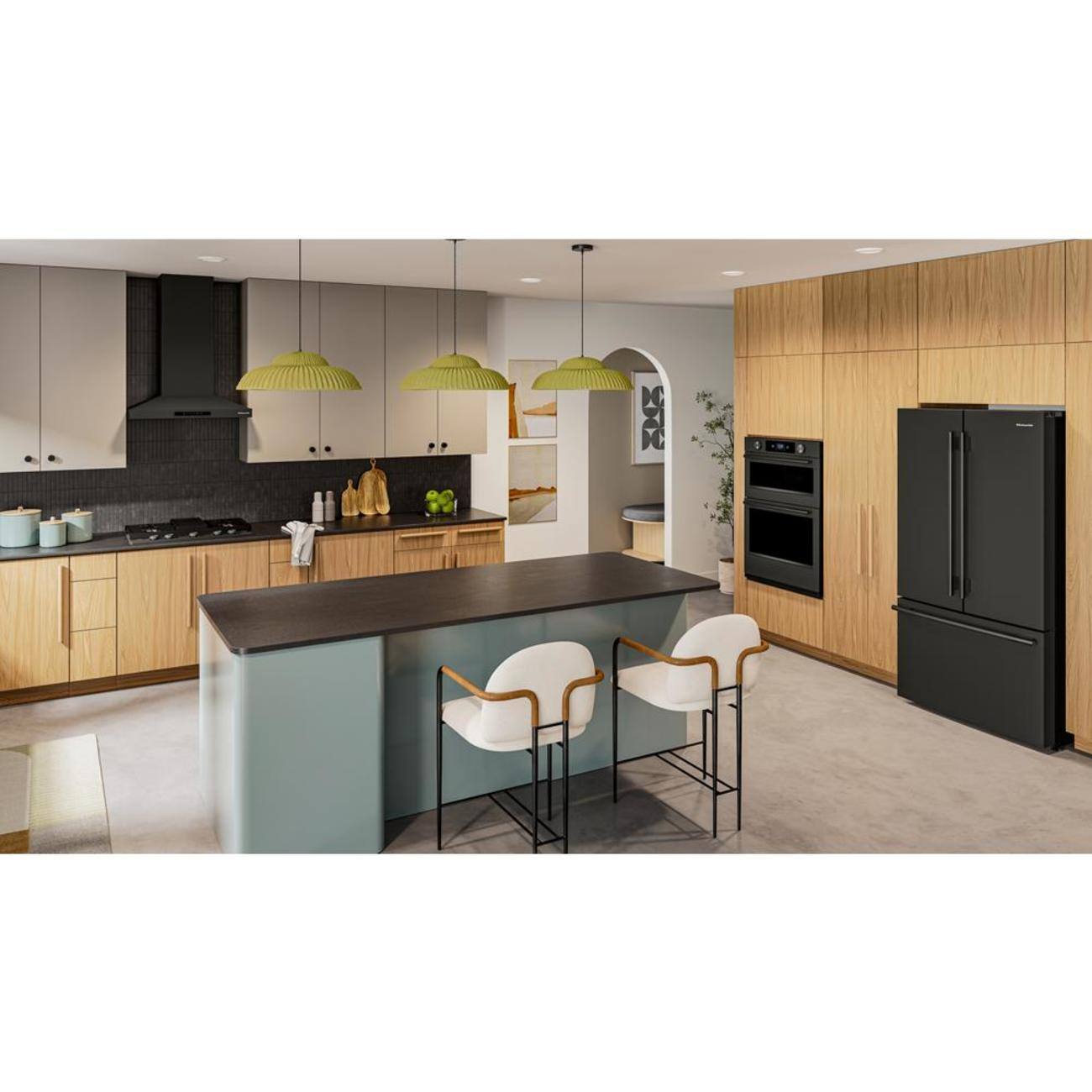Alt View 8. KitchenAid - 30 in. Wide 5 burners Gas Cooktop with Integrated Wok Grate - Black Ore.
