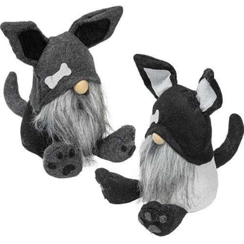 BreeBe - *Dog Gnome Black & Gray 2 Asstd - Black, White, Grey