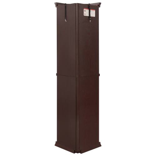 Alt View 6. LUCKY ONE - 15.35in Freestanding Corner Curio Cabinet with Tempered Glass Shelves LED Light Display for Bar Collectibles - Cherry.