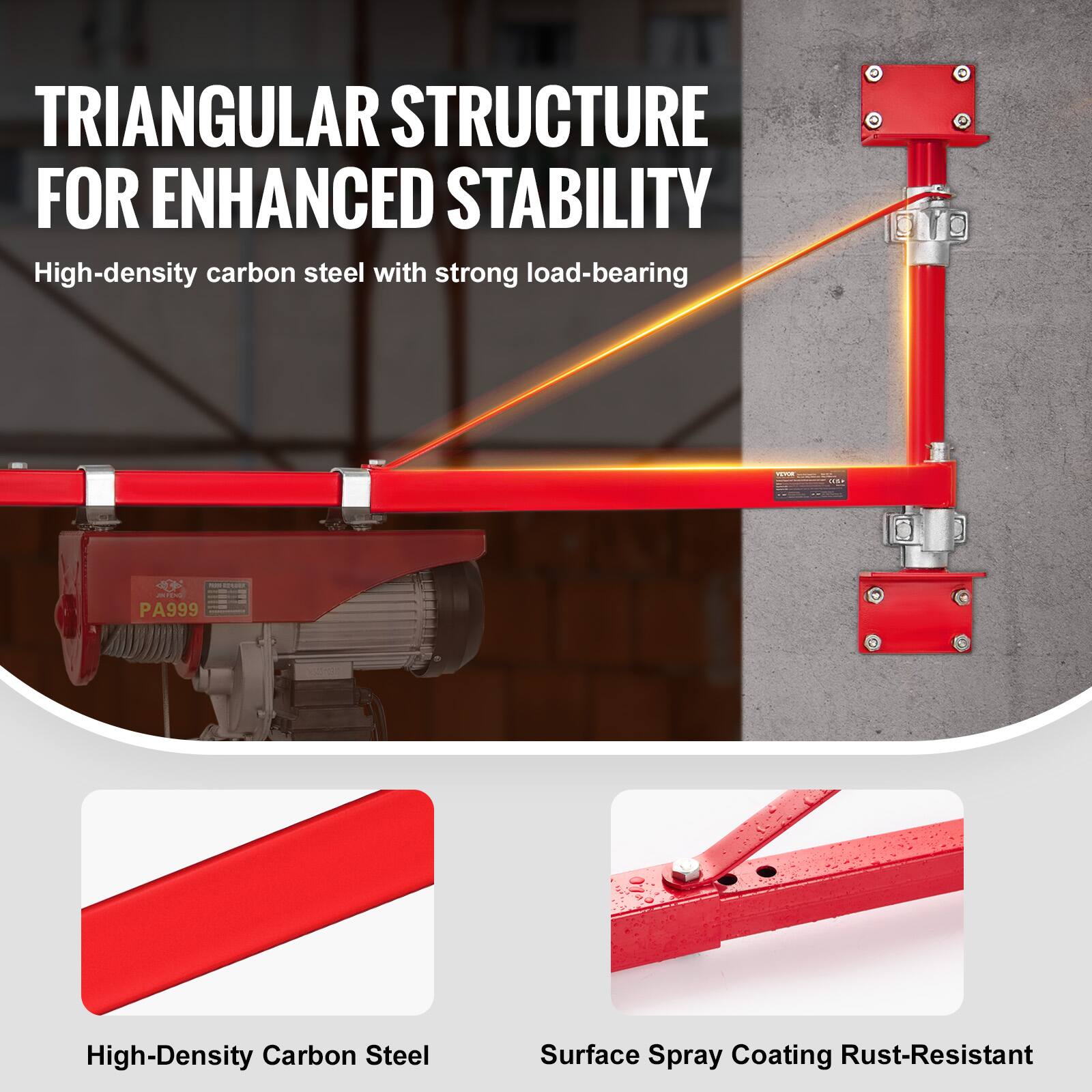 TRIANGULAR STRUCTURE FOR ENHANCED STABILITY

High-density carbon steel with strong load-bearing

PA999

High-Density Carbon Steel Surface Spray Coating Rust-Resistant