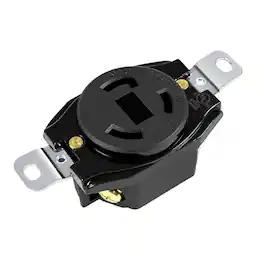 HQRP - Flush Mount Locking Receptacle NEMA L5-30R 30 A 125 V Twist-Lock Outlet Generator Transfer Switch - Black