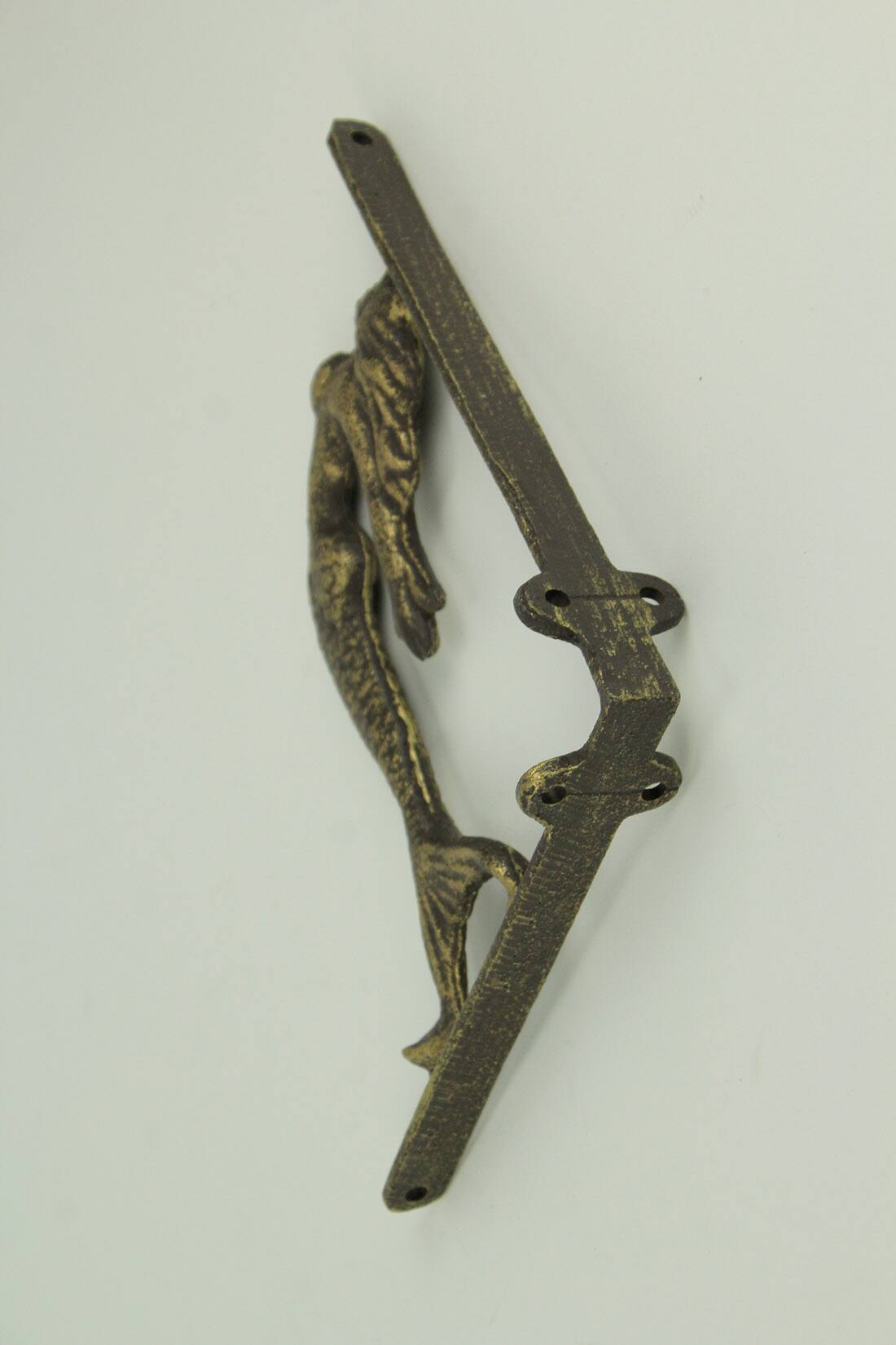 Alt View 2. Zeckos - Cast Iron Swimming Mermaid Wall Shelf Bracket Coastal Decor Set of 2, Bronze - Bronze.