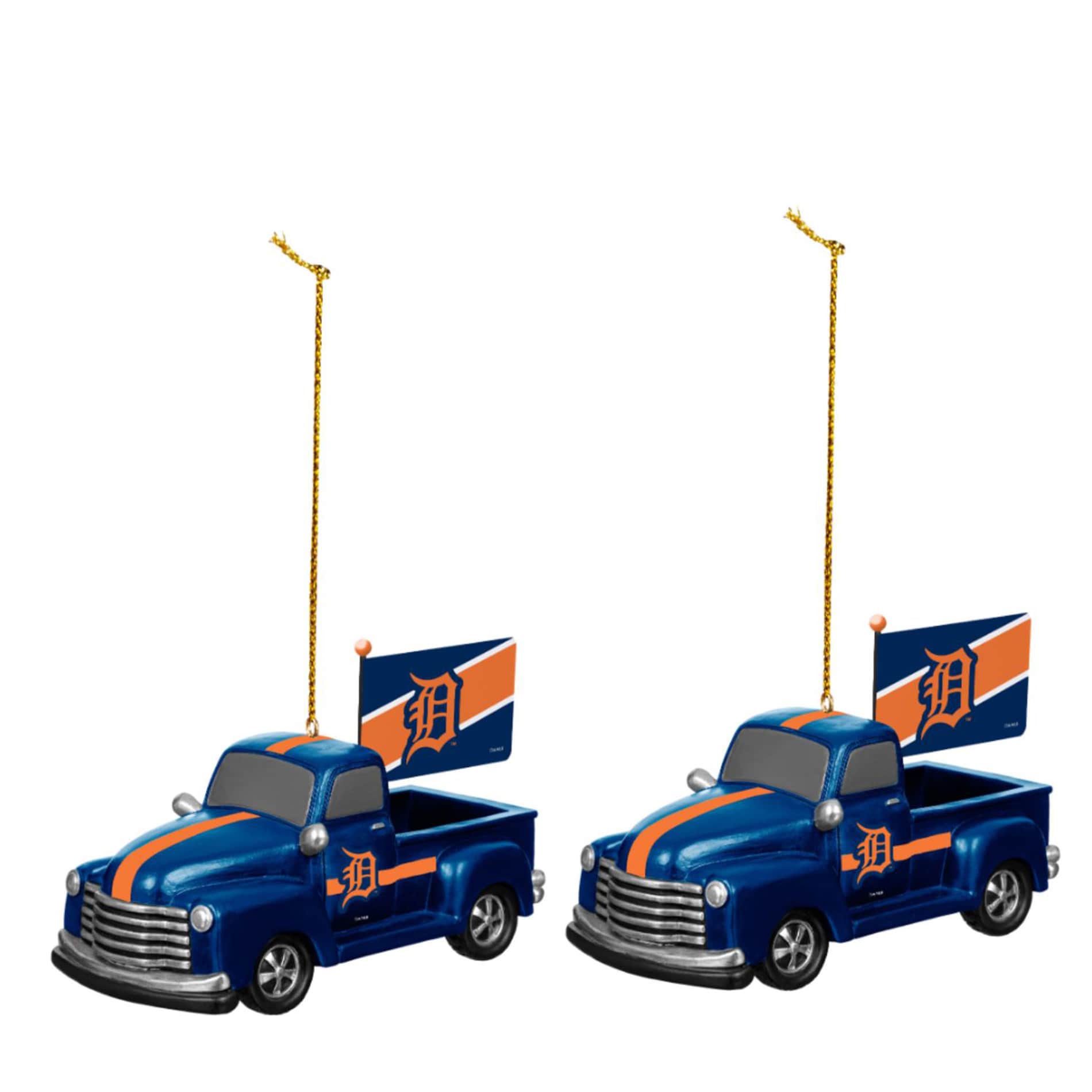 Alt View 1. Evergreen Enterprises - Detroit Tigers 3" Rally Truck Two-Piece Ornament Set - Multicolor.