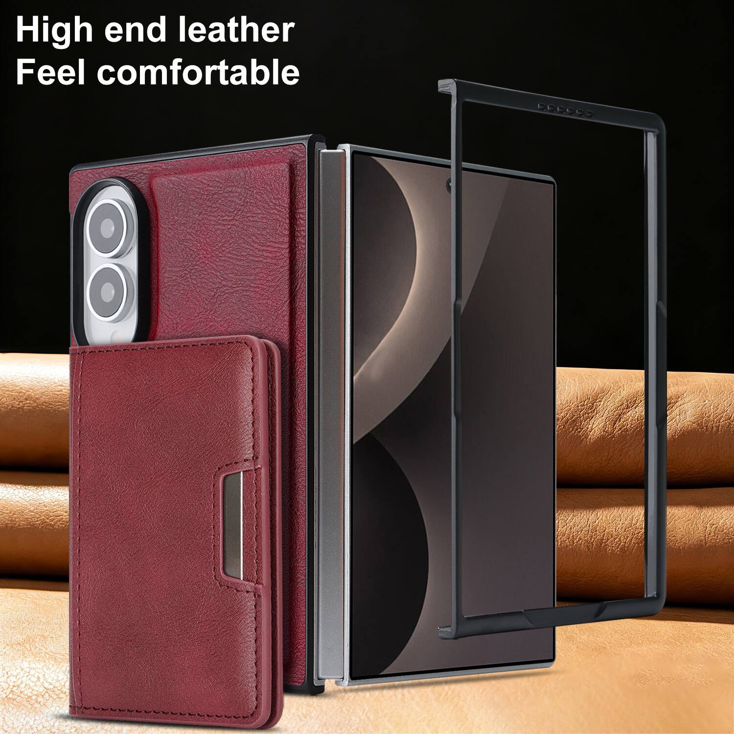 High end leather  
Feel comfortable