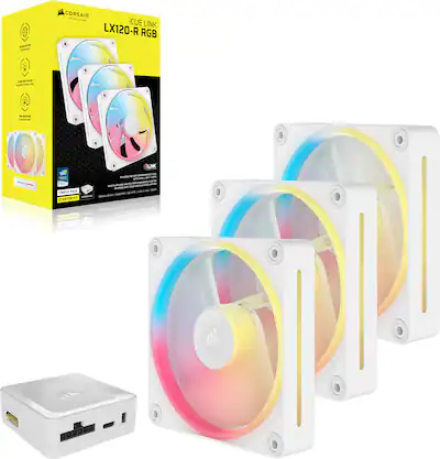 CORSAIR iCUE LINK LX120 R RGB 120mm PWM Reverse Blade Computer CORSAIR iCUE LINK LX120 R RGB 120mm PWM Reverse Blade Computer