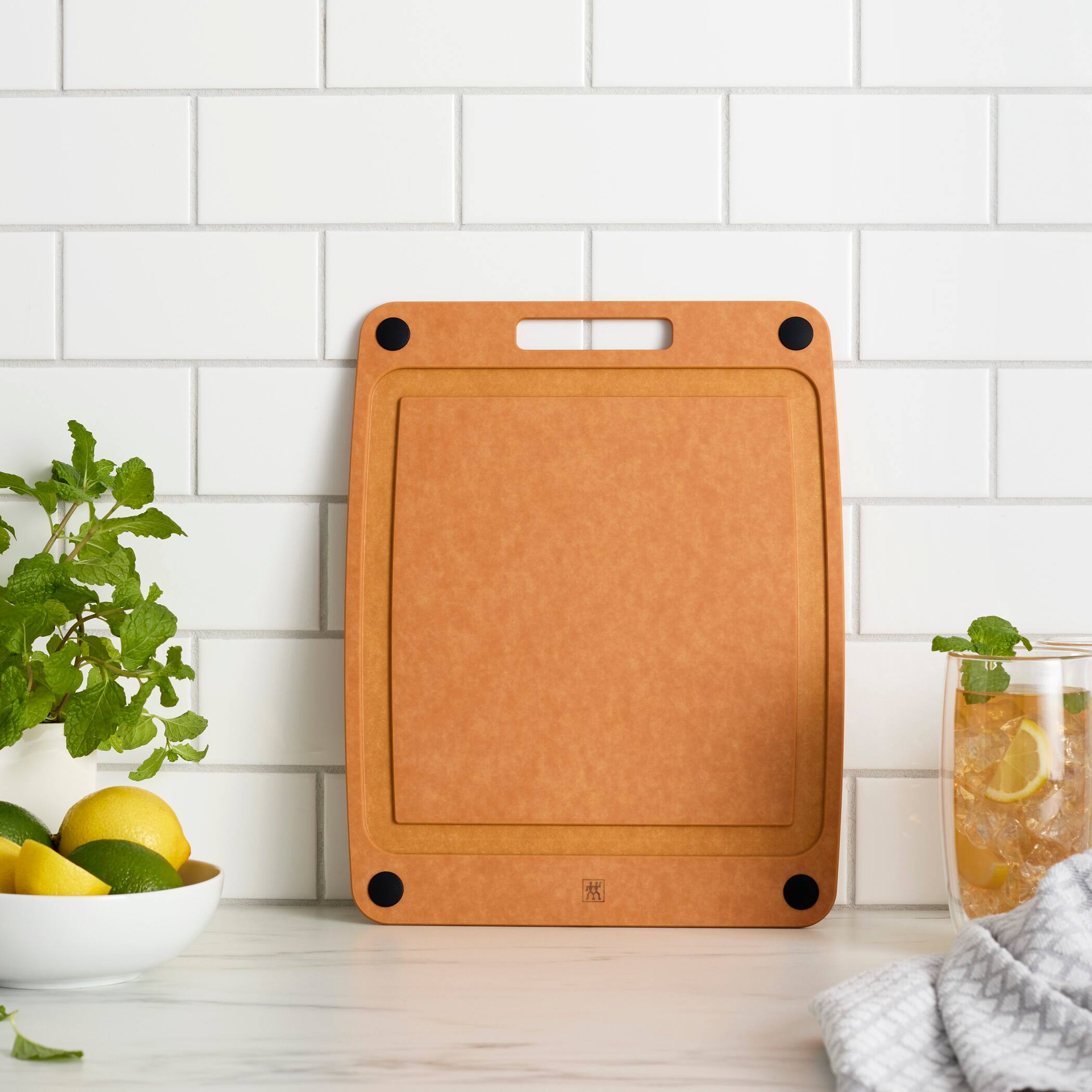 Alt View 4. ZWILLING - ZWILLING Plant Fiber 14-in x 11.25-in Non-Slip Cutting Board - Natural - Natural.