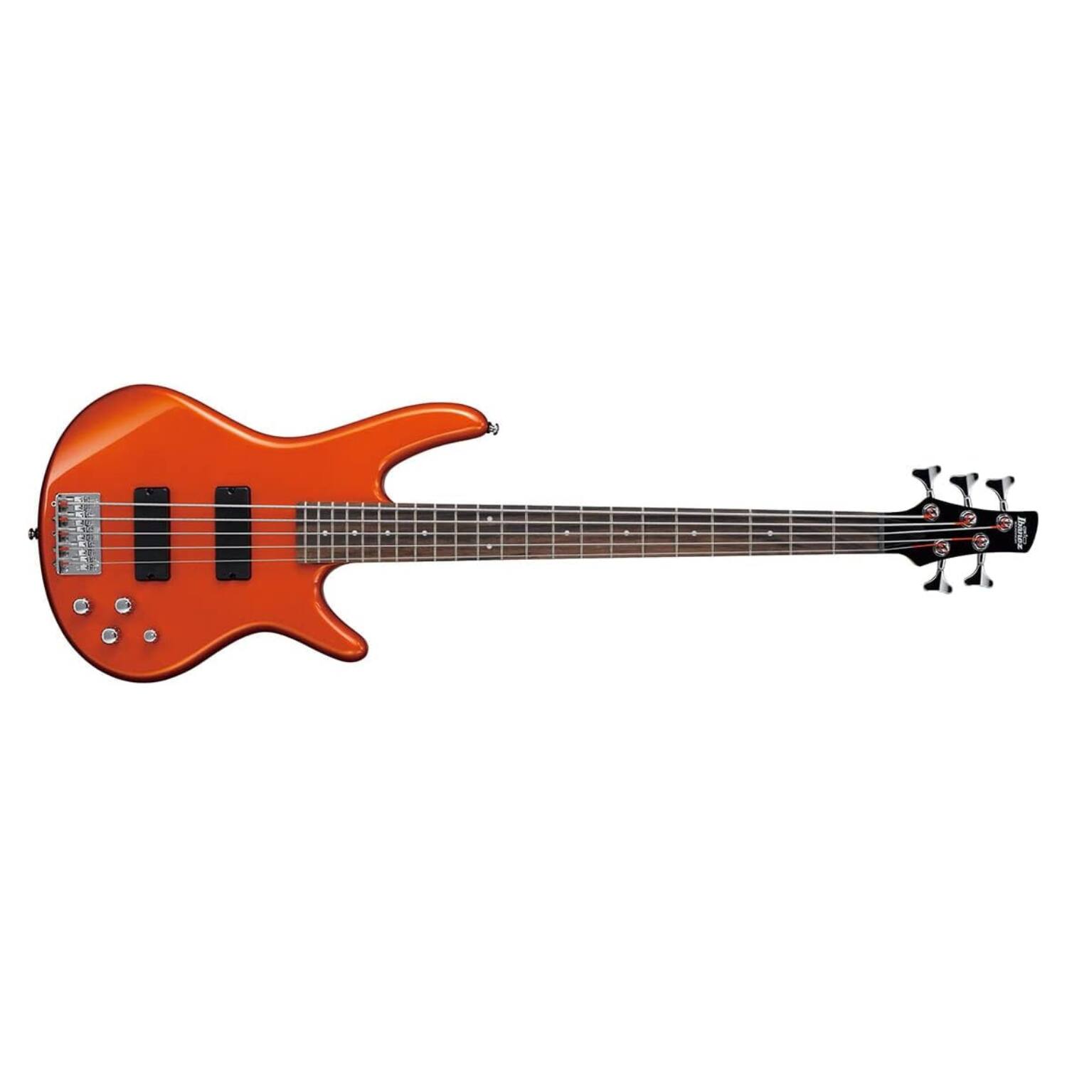 Angle. Ibanez - Ibanez GSR 5-String RH Electric Bass-Guitar, Right, Roadster Orange Metallic - Orange.