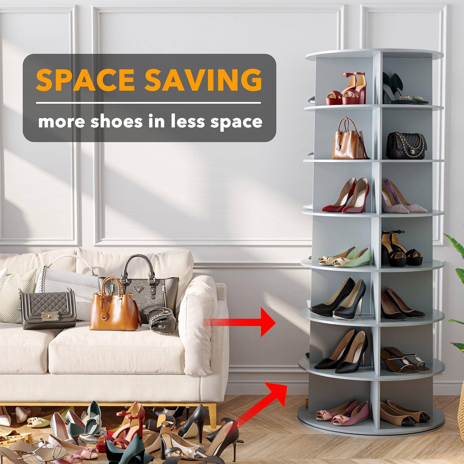 SPACE SAVING  
more shoes in less space