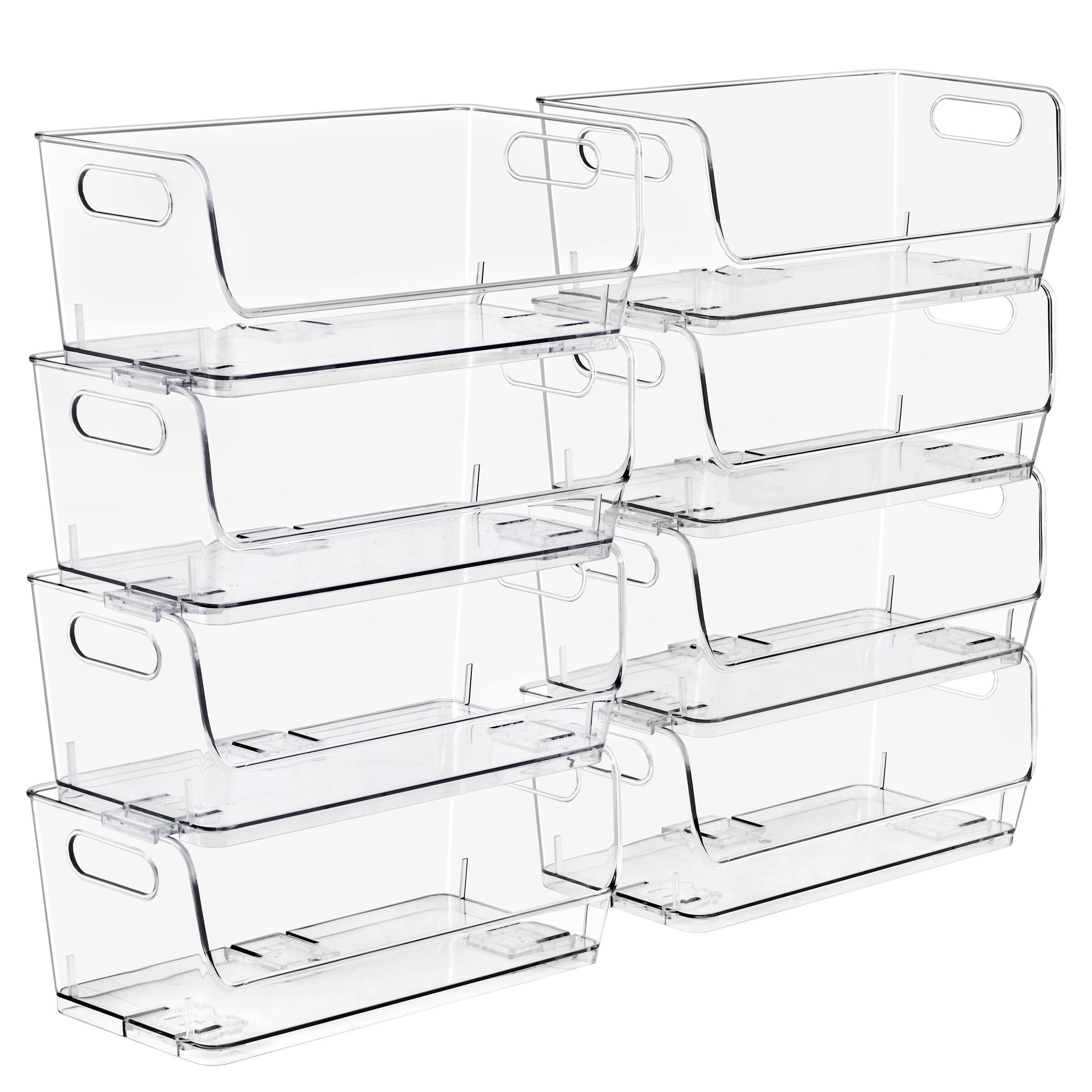 Angle. Sorbus - Sorbus Stackable Storage Bins Open Front, Clear Stackable Storage Bins, Pantry Bins for Storage and Organization.