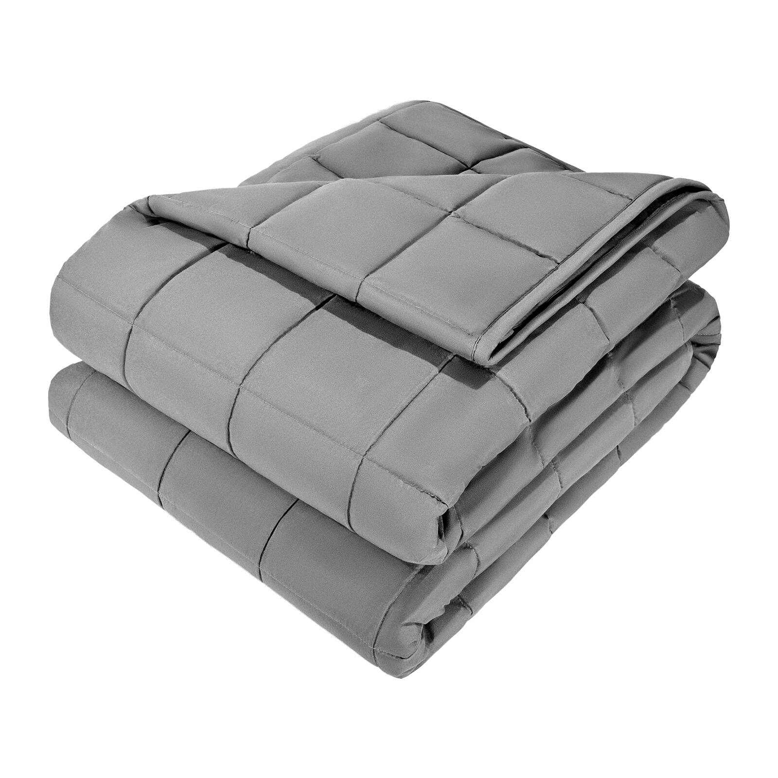 Alt View 5. VEVOR - Weighted Blanket, 25 lbs, 88 x 104 in King Size, Cooling Breathable Heavy Blanket with Glass Beads, All-Season Use - Gray.
