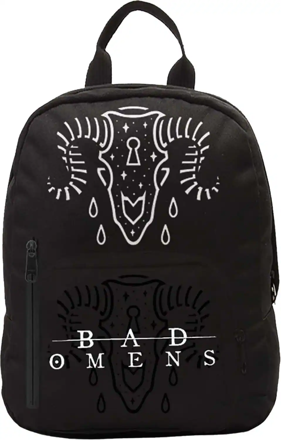 Front. PopMarket - Bad Omens - Rocksax - Bad Omens - Ramskull - Mini Backpack (Black) - Multicolor.