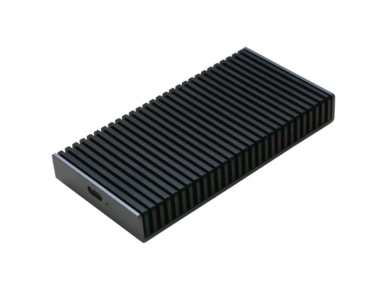 Alt View 1. Syba - Portable NVMe USB4.0 (USB-C) SSD Ultra-Fast External SSD Drive Aluminum Enclosure (Enclosure Only).