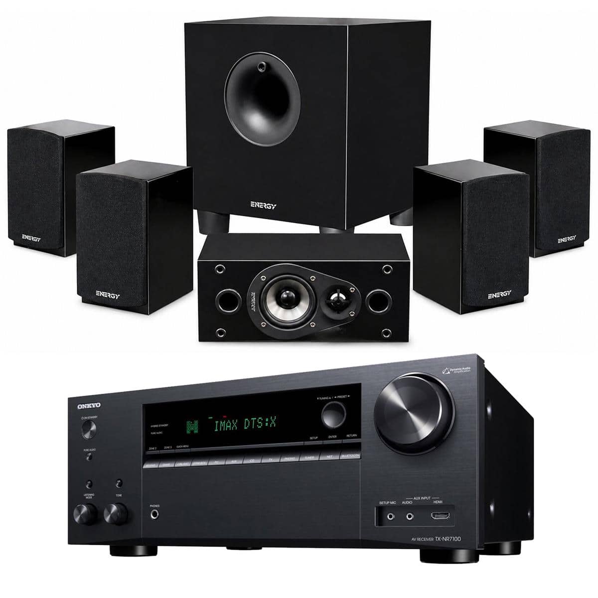 Energy - Take Classic 5.1 Channel Home Theater System, Bundle with TX-NR7100 9.2-Channel 8K/4K Network AV Receiver