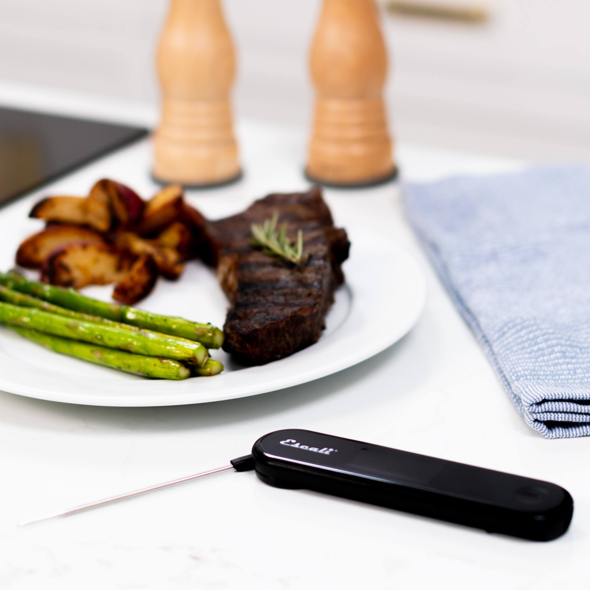 Alt View 6. Escali - Stelo Waterproof Folding Thermometer - Black.